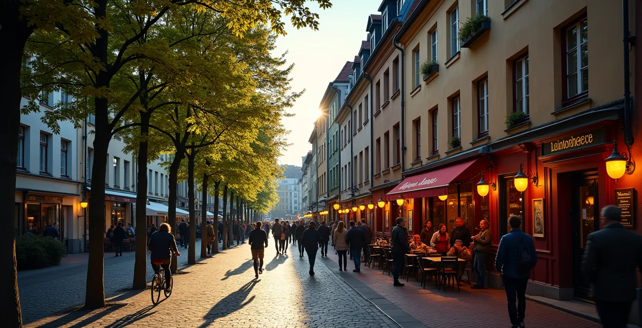 Kontrastreiches Bild von Bornheims ruhigen Gassen und Sachsenhausens belebten Kneipen