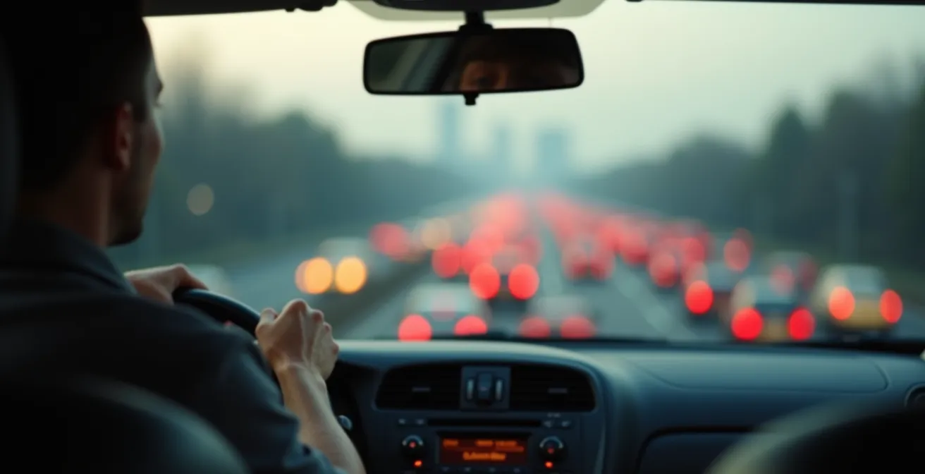 Verkehrsströme auf den Autobahnen A5 und A66 während der Hauptverkehrszeit