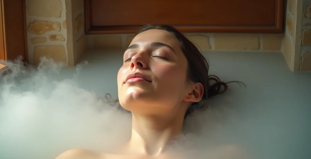 Strukturierter Zeitplan für optimale Thermennutzung über vier Stunden